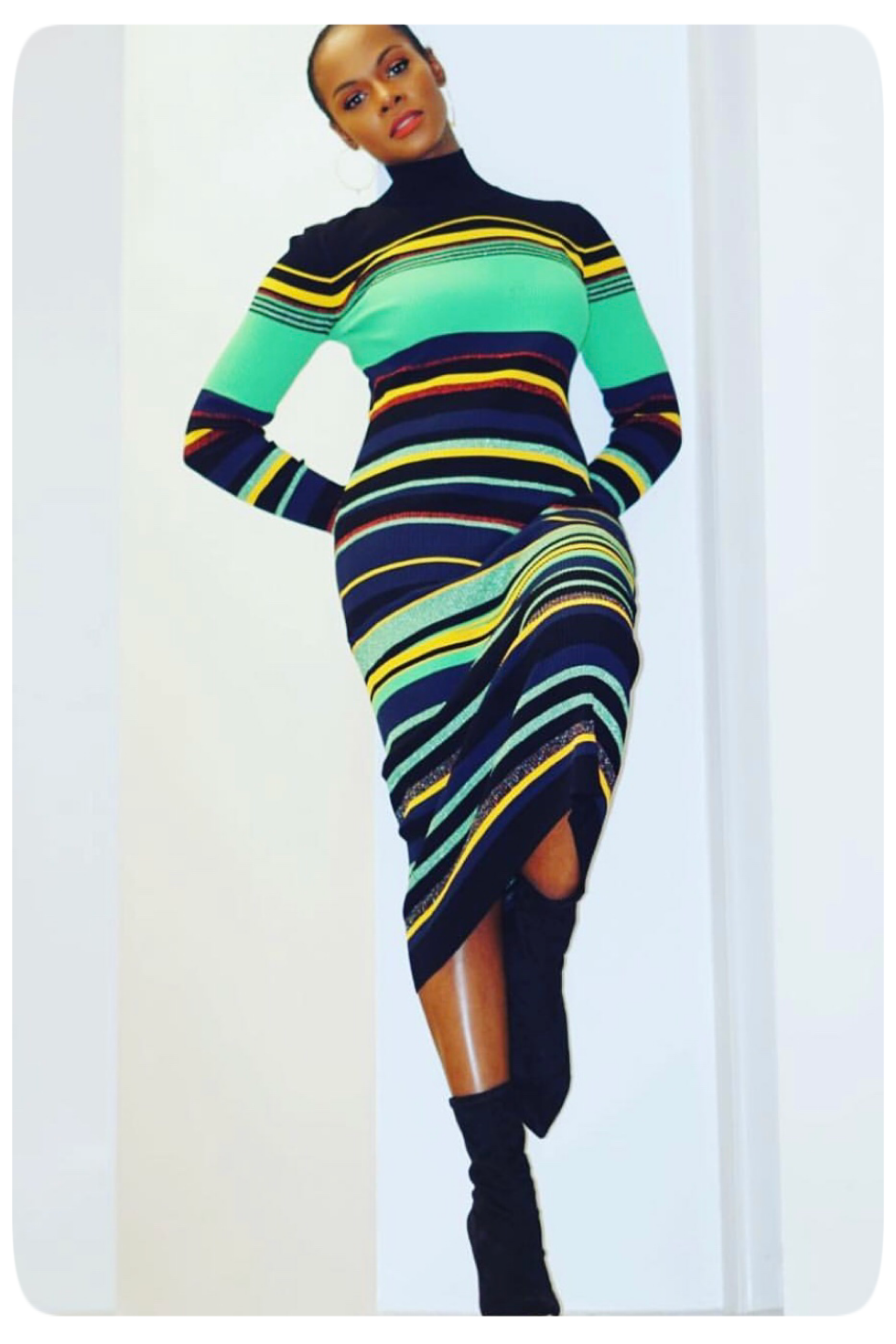 Dvf finn striped dress best sale
